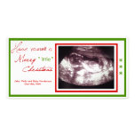 Pregnancy Christmas Card- Ultrasound Photo Photo Greeting Card