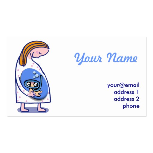 pregnancy maternity baby business card (front side)