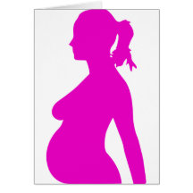 Pregnancy Silhouette Design Greeting Card