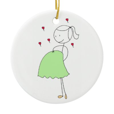 Pregnant at Christmas Christmas Ornaments