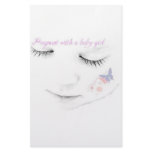 Pregnant baby girl stationery