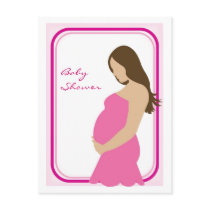 Pregnant Belly Baby Shower Invitation postcards
