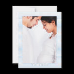 Pregnant Couples Photo Baby Boy Shower Invite