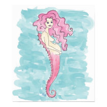 pregnant mermaid print