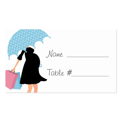 Pregnant Mom Baby Shower Business Card Template (front side)