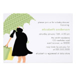Pregnant Mom Baby Shower {green} Custom Invites