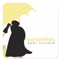 Pregnant Mom Baby Shower Sticker