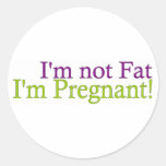 Pregnant Not Fat Stickers