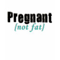 pregnant (not fat) t-shirts