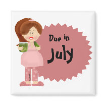 Pregnant Pickle Lady Due Date Magnet