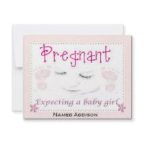 Pregnant with Addison Personalized Announcement