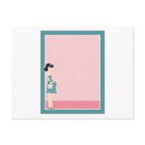 Pregnant Woman Border postcards by mariabellimages Pregnant Woman Border postcards