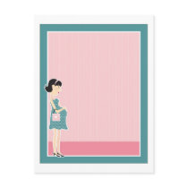 Pregnant Woman Border postcards by mariabellimages Pregnant Woman Border postcards