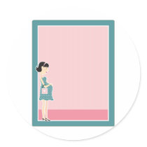 Pregnant Woman Border stickers
