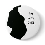 Pregnant Woman Silhouette - With Chld Button