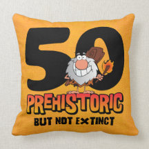 Prehistoric 50th Birthday Pillows