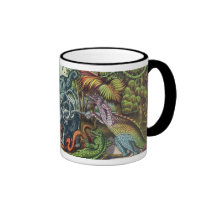 Prehistoric Animals Antique Print mugs