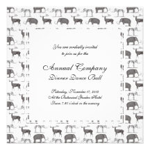 Prehistoric Animals - Woolly Mammoth and Megaceros Personalized Invites