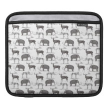 Prehistoric Animals - Woolly Mammoth and Megaceros iPad Sleeves