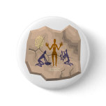 Prehistoric Cave Drawing Woman &amp; Servants Pin