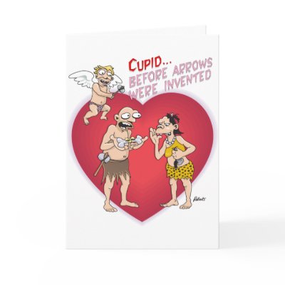 Prehistoric CUPID at work Greeting Cards by TomR1953