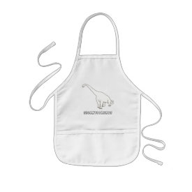 Prehistoric Gigantosaurus color in aprons apron