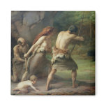 Prehistoric Man Hunting Bears, 1832 magnets