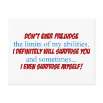 Prejudge postcards