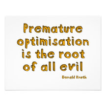 Premature optimisation is the root of all evil custom invitations
