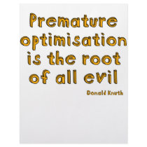 Premature optimisation is the root of all evil letterhead template