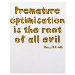 Premature optimisation is the root of all evil letterhead template