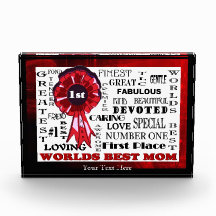 Premio de acrílico del bloque de la mejor mamá de 