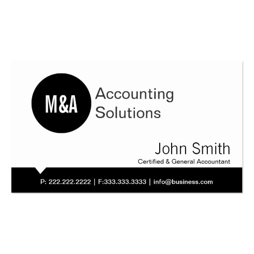 Premium Black Dot Accounting business card (front side)