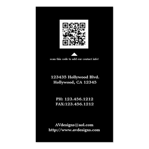 Premium Elegant Black and Silver Business Card (back side)