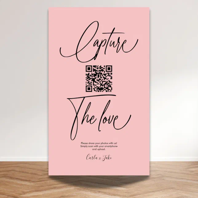 Premium Simple Share Wedding Photos With Qr Code Enclosure Card Zazzle