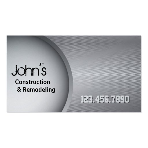 Premium Stainless Steel Construction Business Card