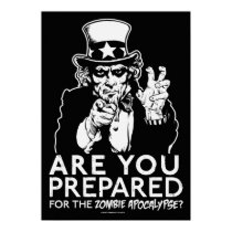 Prepare For The Zombie Apocalypse Poster posters