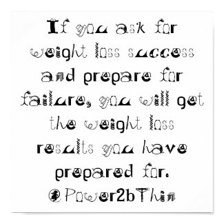 Prepare for Weight Loss Success print