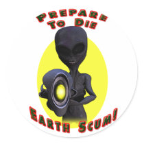 Prepare to die Earth Scum Sticker by MDKgraphics Prepare to die Earth Scum Sticker