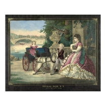 Preparing for a Drive, Central Park 1873 posters