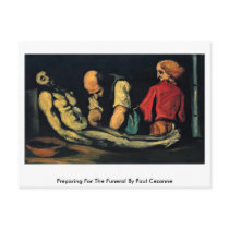 Preparing For The Funeral By Paul Cezanne Postcard