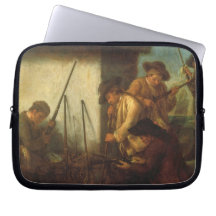 Preparing the Guns (oil on canvas) Computer Sleeves