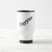 Prepper black coffee mug