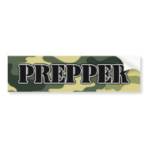 Prepper Camo Bumper Stickers