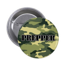Prepper Camo Pinback Button