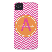 Preppy Chevron in Hot Pink casemate cases