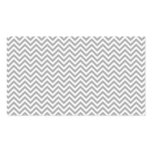 Preppy Gray Teal Blue Chevron Pattern Business Card Templates (back side)