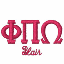 Preppy Greek Monogram embroidered shirts