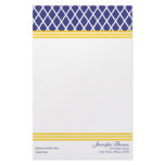 Preppy Lattice Stationery Design