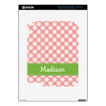 Preppy Pink Green Daisy iPad 3 Skin